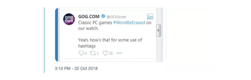 Illustration for article titled GOG's Community Manager Was Fired For Offensive Tweets